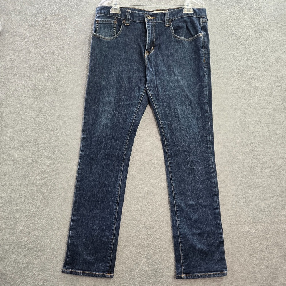 Ecko Unltd Men Jeans 34 Blue Denim Skinny Fit Pockets Dark Wash 32" Inseam READ